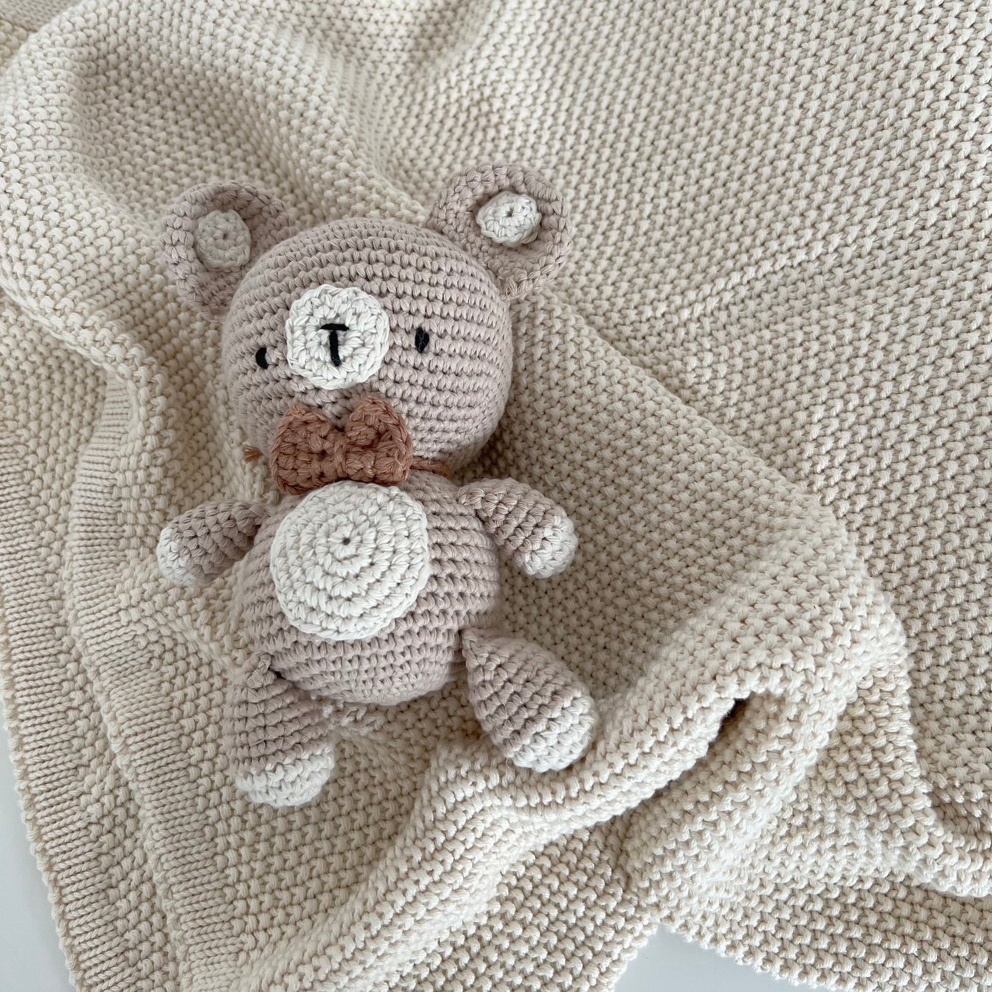 Big Little Baby Kit Knotted Lovey Crochet Baby PATTERN 