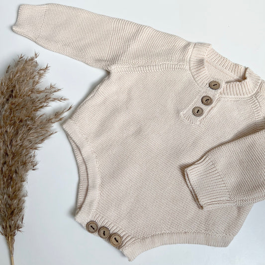 'Honey' Baby Sweater Style Romper