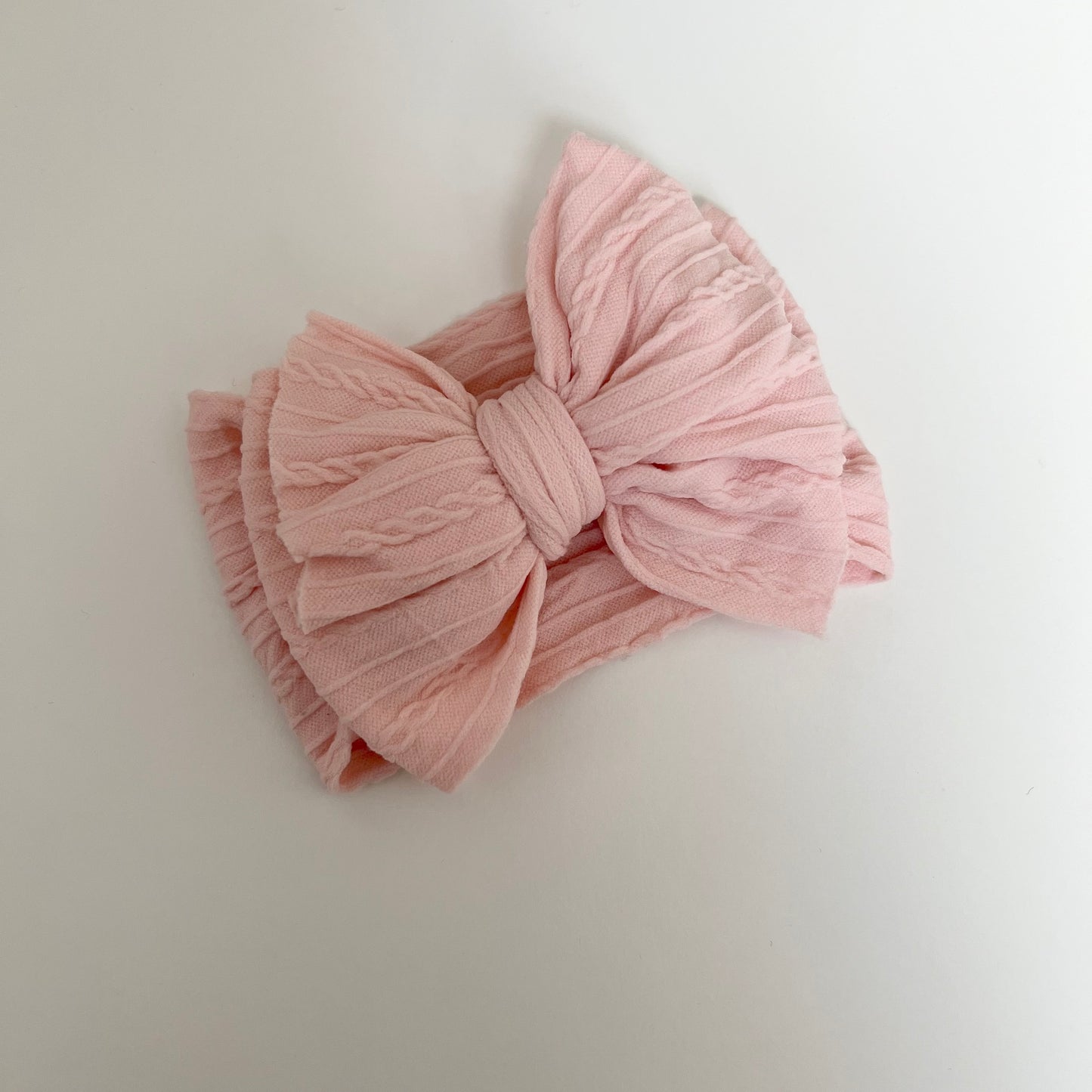 Big Bow Headband - 'Peachy Pink'