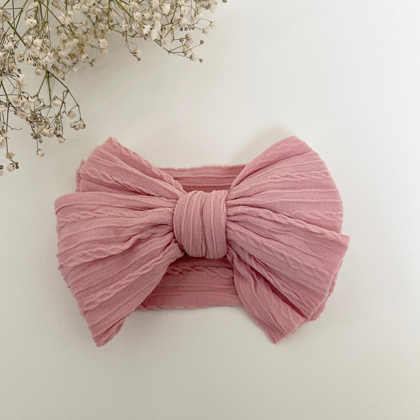 Big Bow Headband - 'Dusty Pink'