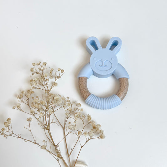 Personalised 'Bunny' Teether - Blue