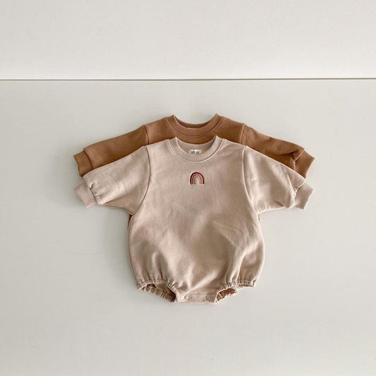 'Little Rainbow' Embroidered Baby Romper (Pre-Order)