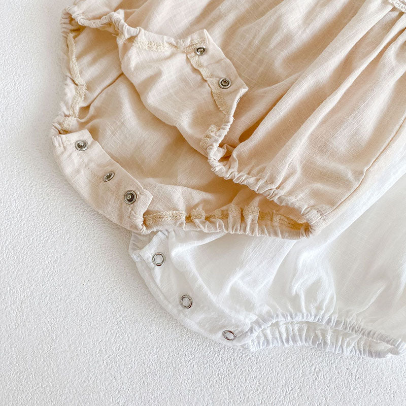 'Ophelia' Lace Sleeve Romper (Pre-Order)